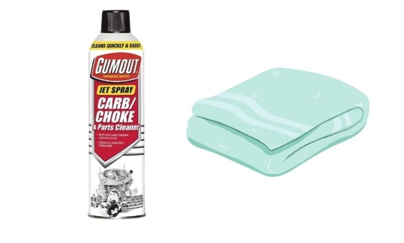 Get a clean towel and a throttle body cleaning product