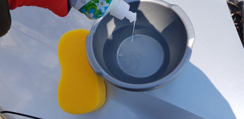 How To Get Water Stains Out Of Car Headliner 8 Easy Steps mix the water and soap