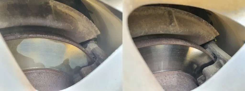 how to get rust off rotors without removing wheel