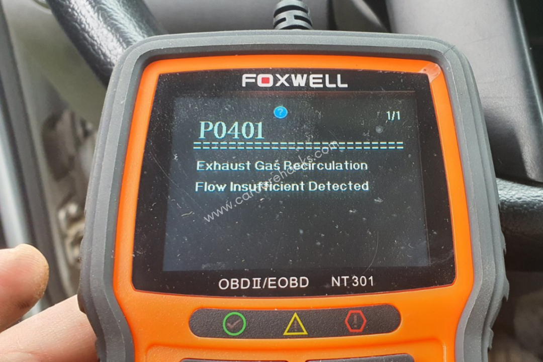 P0401 EGR Flow Insufficient Detected – Meaning, Symptoms, Causes, and How To Fix It