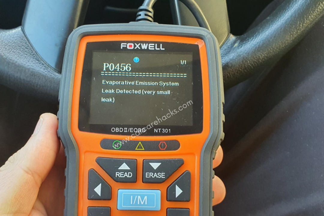 P0456 OBD-II Evaporative Emissions System Small Leak Detected Trouble Code