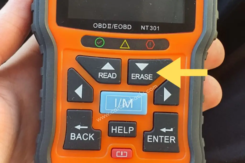 7. Erase the P0171 code using an OBD2 scanner