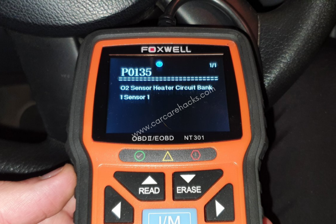 P0135 OBD-II O2 Sensor Heater Circuit Bank 1 Sensor 1 Trouble Code