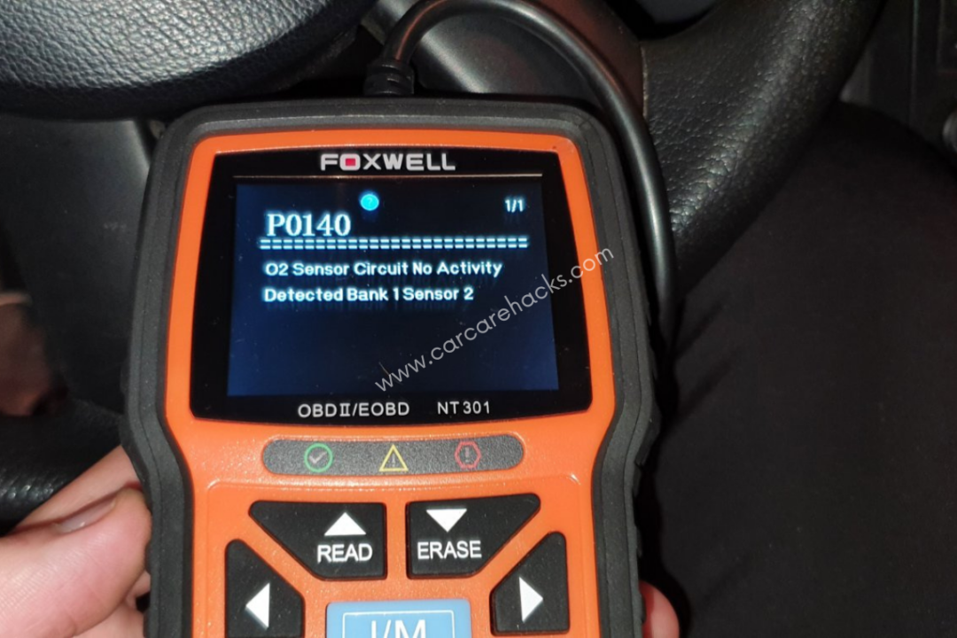 P0140 OBD-II O2 Sensor Circuit No Activity Detected Bank 1 Sensor 2 Trouble Code