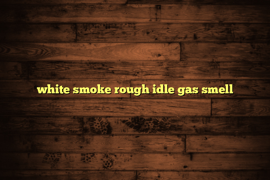 Reason Behind White Smoke Rough Idle And Gas Smell Reason Behind White Smoke Rough Idle And Gas Smell