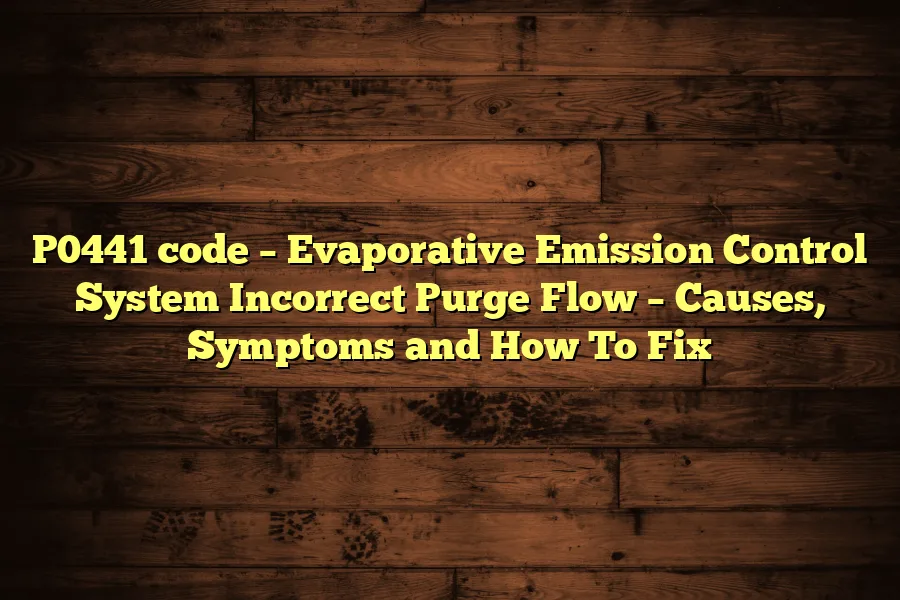 P0441 code &ndash; Evaporative Emission Control System Incorrect Purge Flow &ndash; Causes, Symptoms and How To Fix