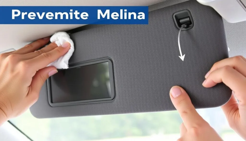 Preventive maintenance for car sun visors